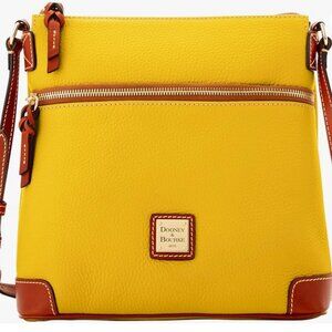 Dooney & Bourke Pebble Leather Crossbody Yellow Mustard